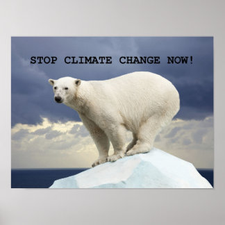 STOPP KLIMAWANDEL JETZT! Polar Bear Poster