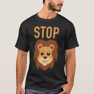 Stopp Lion Stopp Lying Animal Puff T-Shirt