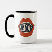 Stopp Lippen Tasse (Links)