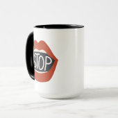 Stopp Lippen Tasse (Vorderseite Links)