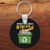 Stopp Littering Nature Protection Umwelt Pro Schlüsselanhänger (Vorderseite)