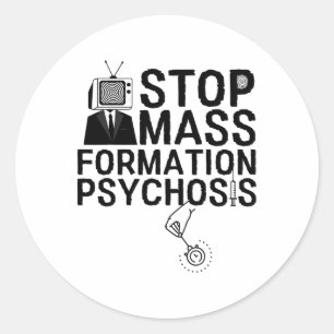Stopp M Formationspsychose Anti Vax Psychologie Runder Aufkleber