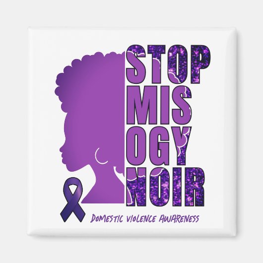 STOPP MISOGYNOIR Gewalt Magnet (Vorne)