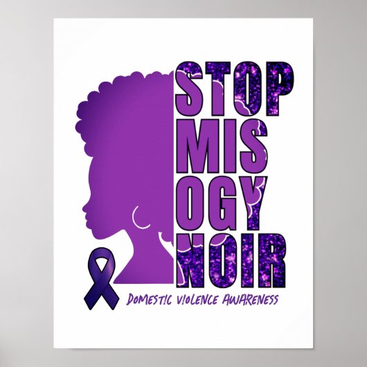 STOPP MISOGYNOIR Gewalt Poster (Vorne)