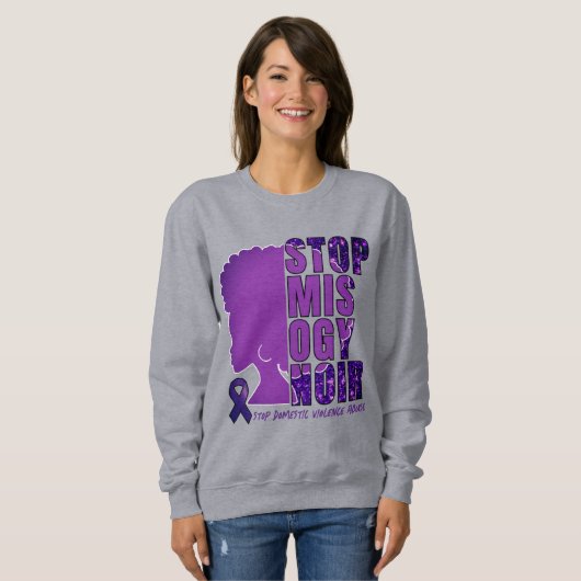STOPP MISOGYNOIR Gewalt Sweatshirt (Vorne ganz)