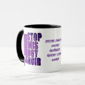 STOPP MISOGYNOIR Gewalt Tasse (Vorderseite Links)