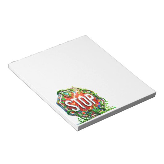 Stopp Notizblock (angewinkelt)