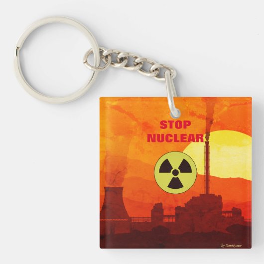 Stopp Nuclear Schlüsselanhänger (Vorderseite)