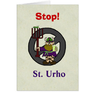 Stopp oder Anti St. Urho's Day Card Passen Sie es