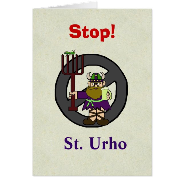 Stopp oder Anti St. Urho's Day Card Passen Sie es  (Vorne)