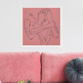 Stopp Overthinking design Leinwanddruck (Insitu (Wohnzimmer))
