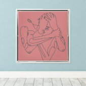 Stopp Overthinking design Leinwanddruck (Insitu (Holzboden))