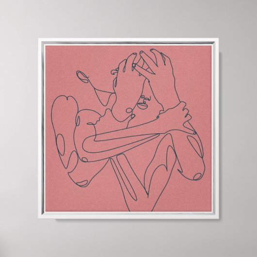 Stopp Overthinking design Leinwanddruck (Vorderseite)