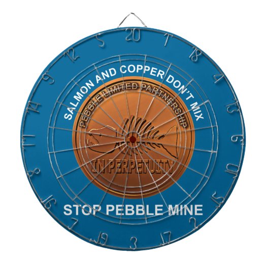 Stopp Pebble Mine - Pebble Mine Penny Dartscheibe (vorne)