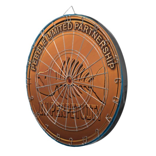 Stopp Pebble Mine - Pebble Mine Penny Dartscheibe (Vorderseite rechts)