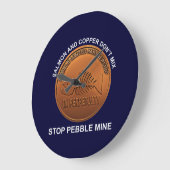 Stopp Pebble Mine - Pebble Mine Penny Große Wanduhr (Winkel)