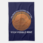 Stopp Pebble Mine - Pebble Mine Penny Handtuch (Vertikal)