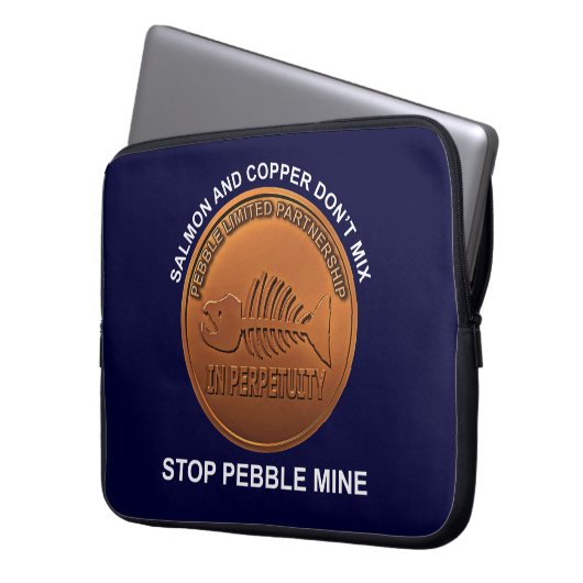 Stopp Pebble Mine - Pebble Mine Penny Laptopschutzhülle (Vorderseite Links)