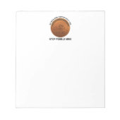 Stopp Pebble Mine - Pebble Mine Penny Notizblock (Vorderseite)
