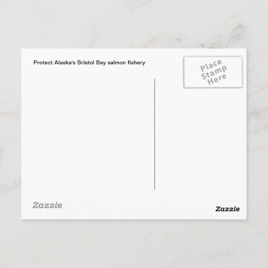 Stopp Pebble Mine - Pebble Mine Penny Postkarte (Rückseite)