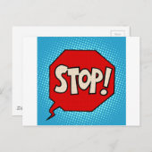 Stopp Postkarte (Vorne/Hinten)
