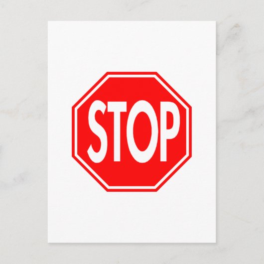 Stopp Postkarte (Vorderseite)