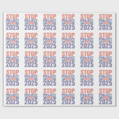 Stopp Project 2025 Trump American Patroitic Geschenkpapier (Flach)