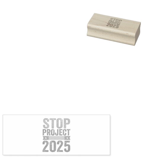 Stopp Project 2025 Trump American Patroitic Gummistempel (Stempel)