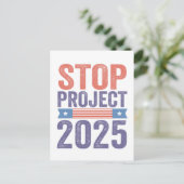Stopp Project 2025 Trump American Patroitic Postkarte (Stehend Vorderseite)