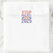 Stopp Project 2025 Trump American Patroitic Quadratischer Aufkleber (Tasche)