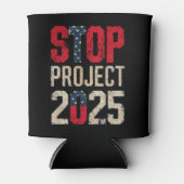 Stopp Project 2025 Trump Biden Vintag Dosenkühler (Vorderseite)