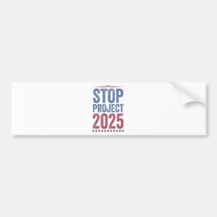 Stopp Project 2025 Trump Harris American Patroitic Autoaufkleber