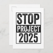 Stopp Project 2025 Trump Harris American Patroitic Einladungspostkarte (Vorne/Hinten)