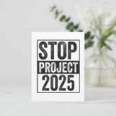 Stopp Project 2025 Trump Harris American Patroitic Einladungspostkarte (Stehend Vorderseite)