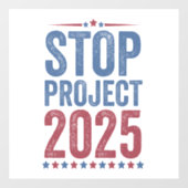 Stopp Project 2025 Trump Harris American Patroitic Fensteraufkleber (Blatt)