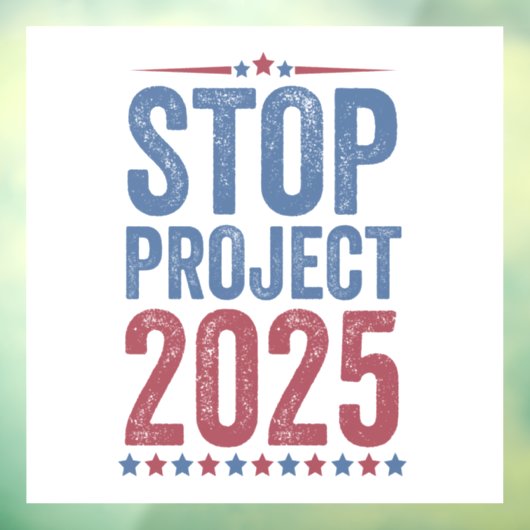Stopp Project 2025 Trump Harris American Patroitic Fensteraufkleber (Blatt 3)