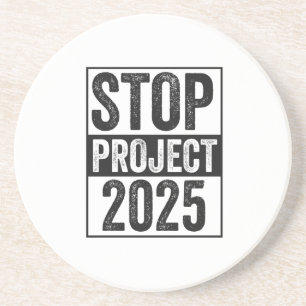 Stopp Project 2025 Trump Harris American Patroitic Getränkeuntersetzer