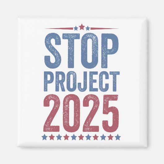 Stopp Project 2025 Trump Harris American Patroitic Magnet (Vorne)