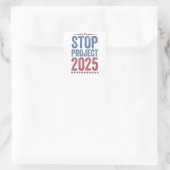 Stopp Project 2025 Trump Harris American Patroitic Quadratischer Aufkleber (Tasche)