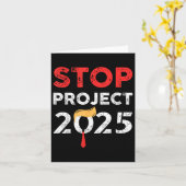 Stopp Project 2025 Trumps Project Anti Trump Karte (Gelbe Blume)