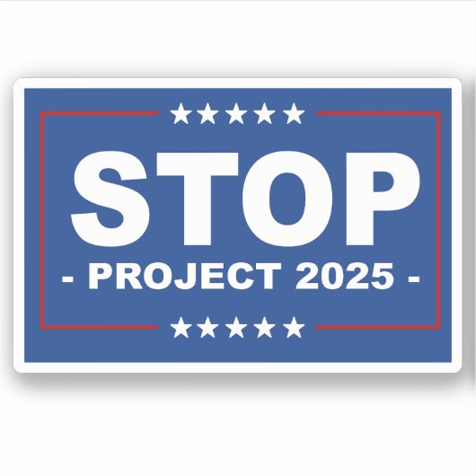 STOPP-PROJEKT 2025 AUFKLEBER (Vorderseite)