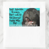 Stopp Puppy Mills Magnet Rechteckiger Aufkleber (Tasche)