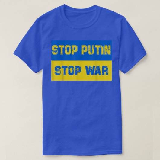 Stopp Putin Stopp War  T-Shirt (Design vorne)