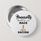 STOPP-RACISM, FÖRDERUNG DER GLEICHSTELLUNG, Rund-T Button (Vorne & Hinten)