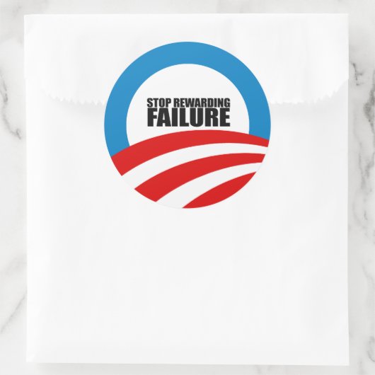 STOPP-REWARING-FEHLER RUNDER AUFKLEBER (Tasche)