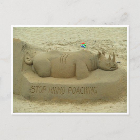 Stopp-Rhino-Wildern Postkarte (Vorderseite)