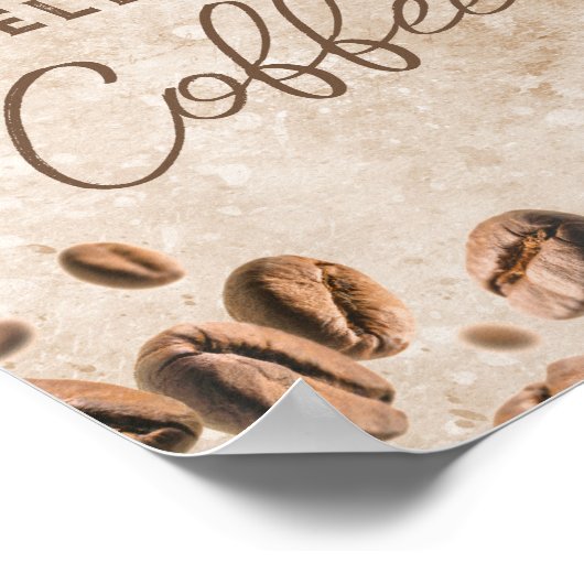 Stopp & Riechen Sie das Café Coffee Kitchen Barist Poster (Ecke)