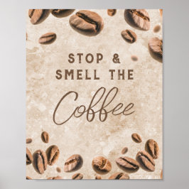 Stopp & Riechen Sie das Café Coffee Kitchen Barist Poster