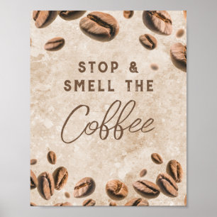 Stopp & Riechen Sie das Café Coffee Kitchen Barist Poster
