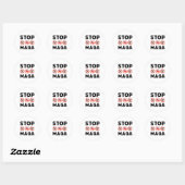 Stopp Runder Aufkleber (Blatt)